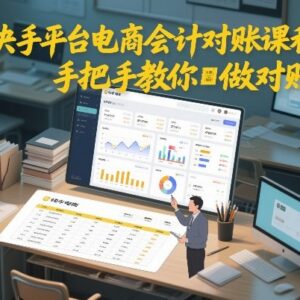 快手平台电商会计对账实操课程 手把手教学高效解决对账难题-雨叶虚拟资源网