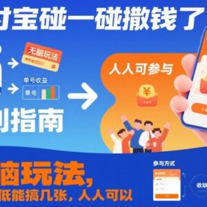 支付宝碰一碰佣金获取方法 搭配自动助力平台可实现挂机收益-雨叶虚拟资源网