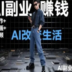 AI写作绘画视频技能教程 零基础AI副业挣钱实操教学-雨叶虚拟资源网