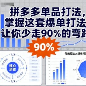 拼多多单品爆单实操教程 新手开店从入门到进阶全攻略-雨叶虚拟资源网