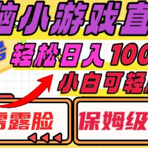 烧脑小游戏无露脸直播赚钱教程 小白易上手单账号日入超千元-雨叶虚拟资源网