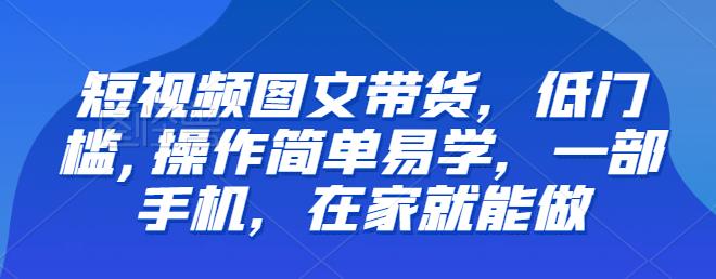 零基础短视频图文带货实操教程 一部手机在家即可操作学习