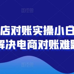 抖音小店对账实操小白课程 全流程讲解解决电商对账难题-雨叶虚拟资源网