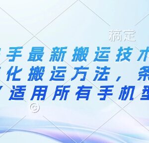 2025年3月快手最新搬运技术 魔法+美化方法全机型适配条条出同框-雨叶虚拟资源网