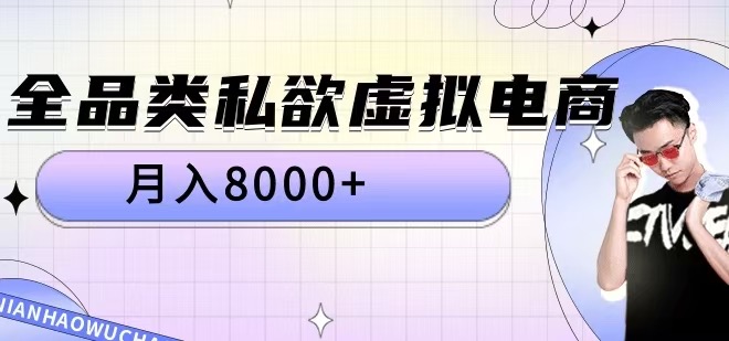 全品类私域虚拟电商实操教程 低门槛月入8000+项目全流程拆解