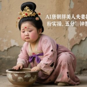 AI制作唐朝胖美人夫妻搞笑内容涨粉实操 零基础五分钟即可学会-雨叶虚拟资源网