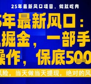 2025年虚拟掘金低门槛玩法详解 单手机可操作日入超五百-雨叶虚拟资源网