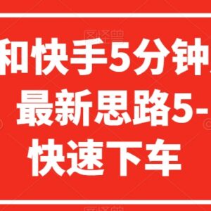 小红书快手5分钟赔付项目最新思路 5-10分钟快速下车玩法揭秘-雨叶虚拟资源网