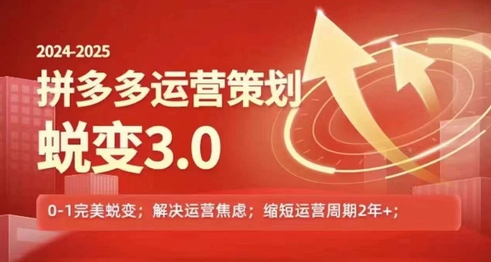 2024-2025拼多多运营策略3.0 0基础从0到1实操避坑指南