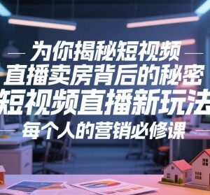 短视频直播卖房核心玩法拆解 房产从业者获客营销必修课-雨叶虚拟资源网