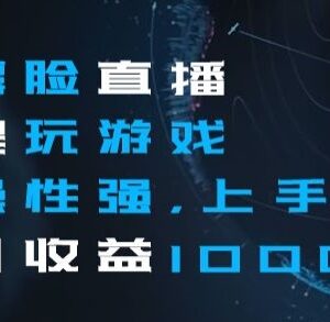 快手不露脸游戏直播实操教程 低门槛副业日入千元玩法解析-雨叶虚拟资源网