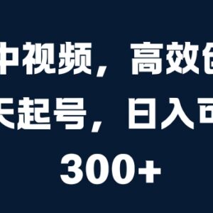 抖音中视频高效创作3天起号玩法 多平台分发获多重收益攻略-雨叶虚拟资源网