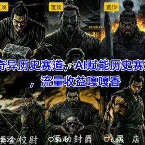 抖音奇异历史蓝海赛道运营攻略 AI创作内容参与伙伴计划拿收益-雨叶虚拟资源网