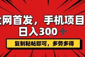 京东复制粘贴赚钱项目 可矩阵操作日入300+实操全教程-雨叶虚拟资源网