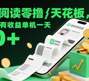 零成本自动阅读赚钱副业攻略 可批量操作单机日赚20元以上-雨叶虚拟资源网