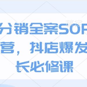 抖店达人分销全案SOP实操训练营 店铺爆发式增长必修课-雨叶虚拟资源网