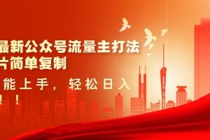 2025最新公众号美女图文流量主打法 小白可上手低门槛变现教程-雨叶虚拟资源网
