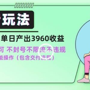 纯绿色合规男粉项目新玩法 新手小白操作当日即可出单获收益-雨叶虚拟资源网