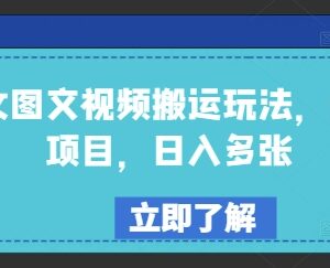 2025亲测美女图文视频搬运玩法 低门槛易操作副业实操教程-雨叶虚拟资源网