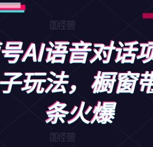 视频号AI语音对话项目玩法拆解 橱窗带货实操全指南-雨叶虚拟资源网