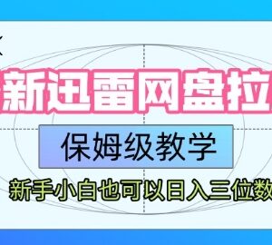 迅雷网盘拉新保姆级实操教程 新手零经验也能实现日入三位数-雨叶虚拟资源网