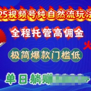 2025视频号纯自然流带货玩法5.0 低门槛高佣金实操指南-雨叶虚拟资源网