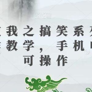 三国演我等IP搞笑短视频制作教学 手机电脑可操作含配套素材及变现方法-雨叶虚拟资源网