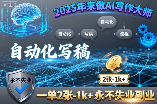 2025年AI代写副业实操指南 低门槛接单稳定变现收益可观