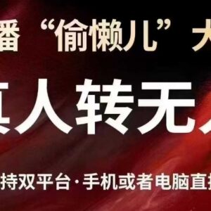 抖音视频号双平台真人转无人直播教程 支持手机电脑开播-雨叶虚拟资源网