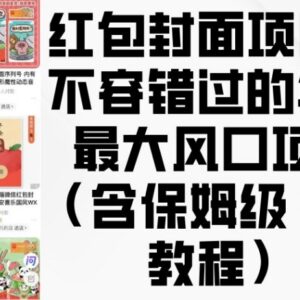 2024年底微信红包封面项目玩法详解 附全流程保姆级SOP教程-雨叶虚拟资源网