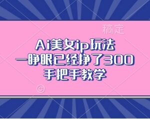 AI美女IP运营玩法实操教程 零基础上手快速涨粉变现全攻略-雨叶虚拟资源网