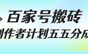 百家号搬砖赚钱项目操作指南 无需露脸拍视频新手也能上手-雨叶虚拟资源网