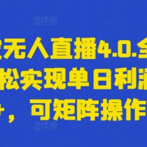 支付宝无人直播4.0全新玩法详解 可矩阵操作高收益实操指南-雨叶虚拟资源网