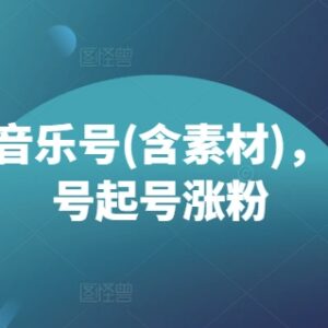 2024抖音美女音乐号创新起号涨粉教程 含素材及配套运营资料-雨叶虚拟资源网