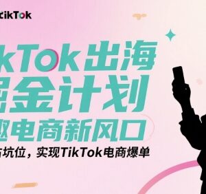 TikTok出海兴趣电商运营实操课 零基础上手实现跨境店铺爆单-雨叶虚拟资源网