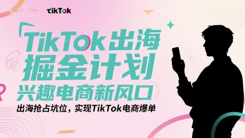 TikTok出海兴趣电商运营实操课 零基础上手实现跨境店铺爆单