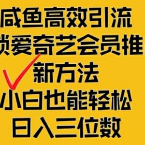 闲鱼高效引流做爱奇艺会员推广玩法 小白易上手可获稳定收益-雨叶虚拟资源网