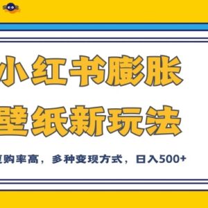 小红书膨胀壁纸新玩法拆解 前端引流私域多模式变现实操攻略-雨叶虚拟资源网