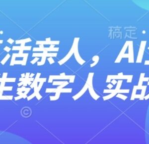 AI复活亲人永生数字人教程 零基础入门实战制作教学课程-雨叶虚拟资源网