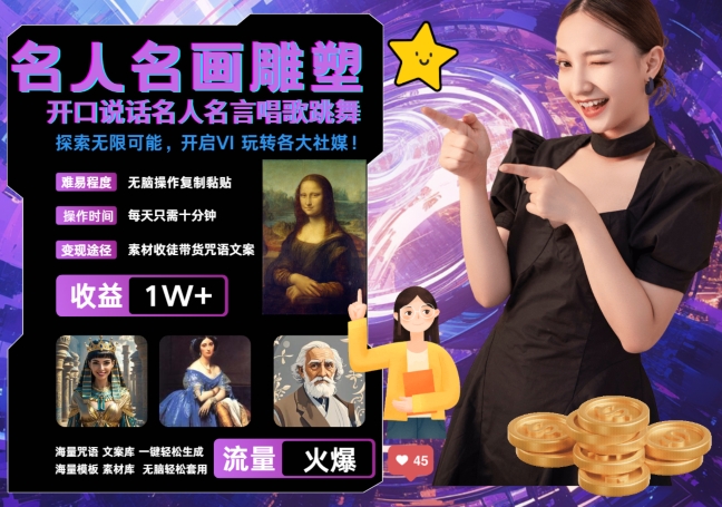 借助AI制作世界名画反转引流视频 零基础操作月入过万教程
