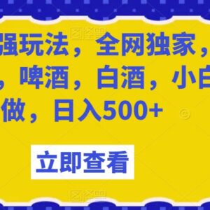 饮料啤酒白酒瓶盖扫码回收玩法 小白可做副业实操教程-雨叶虚拟资源网