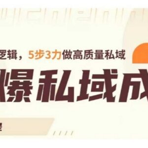 私域成交力系统课 打通底层逻辑5步3力搭建高质量私域运营体系-雨叶虚拟资源网
