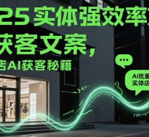 2025实体店AI获客效率提升指南 批量产出获客文案教程分享-雨叶虚拟资源网