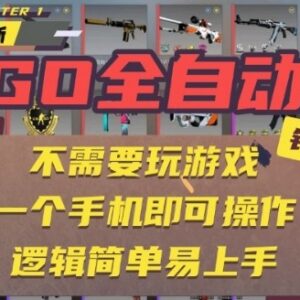 CSGO全自动捡漏赚差价项目玩法详解 无需玩游戏手机即可操作新手易上手-雨叶虚拟资源网