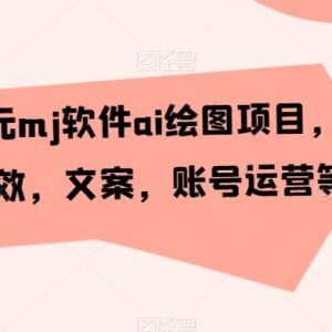 售价399元MJ AI绘图项目教程 含剪辑文案特效账号运营内容-雨叶虚拟资源网
