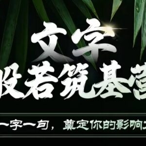 文字般若筑基营课程 学文案打造个人IP提升影响力与吸金力-雨叶虚拟资源网