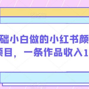 0基础可上手小红书颜值打分项目 单条爆款笔记收益超千元-雨叶虚拟资源网