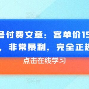 正规高利润副业项目：客单价1500单利1200小红书低粉可操作-雨叶虚拟资源网