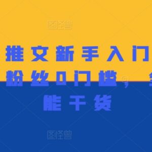 小说推文新手入门实操指南 0粉丝0门槛操作步骤全解析-雨叶虚拟资源网