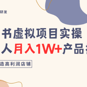 小红书虚拟项目实操指南 新手起店方法及高利润产品推荐-雨叶虚拟资源网